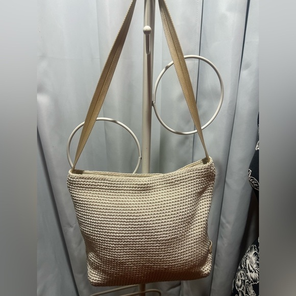 The Sak Cream Woven Shoulder Bag with Bohemian Charm - Picture 2 of 12
